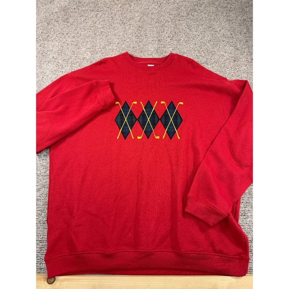 VINTAGE Grand Slam Sweater Mens XL Red Knit Embroidered Golf Long Sleeve Adult - Picture 2 of 10